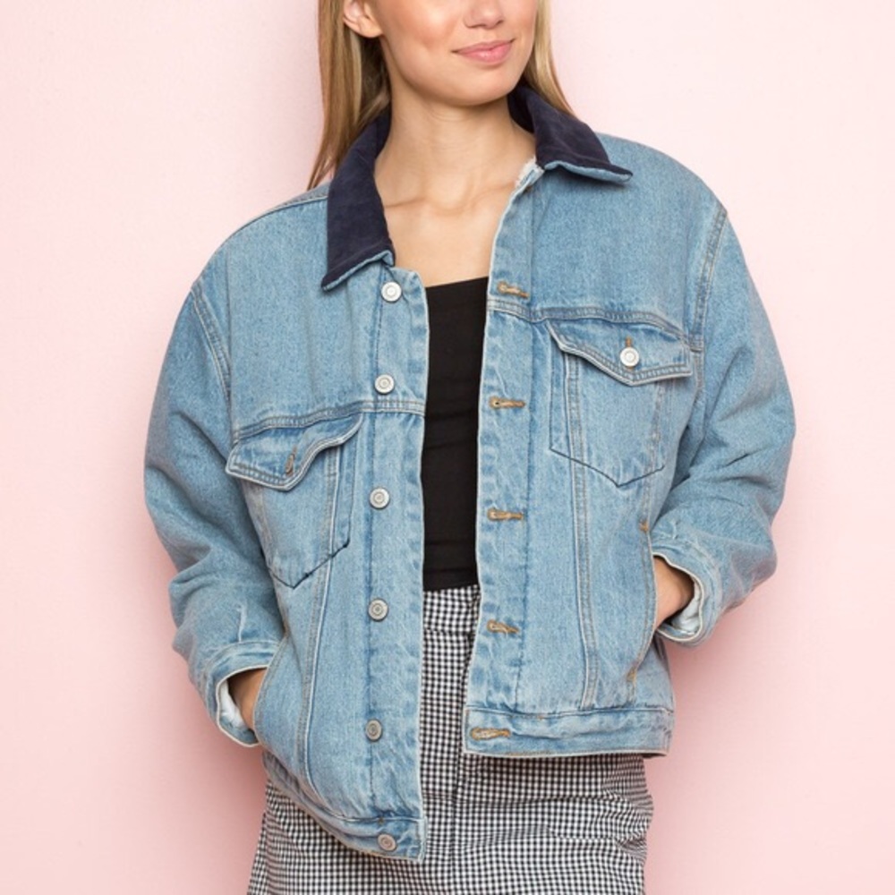 Brandy Melville Sherpa denim jacket